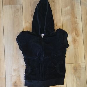 Juicy Coutoure Black Hoodie with Puff Sleeves